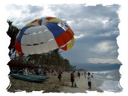 Lots of Parasailing going on